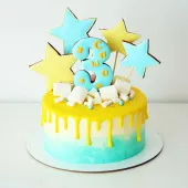 Торт "Пряничные звезды" с маршмеллоу