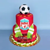 Фото-торт "Ливерпуль с мячом"