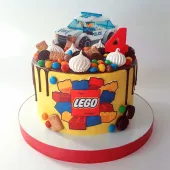 Детский торт "Лего" с конфетами
