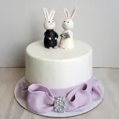 Торт "Свадьба зайчиков"