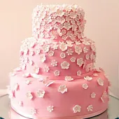Свадебный торт "Цветочная полянка"