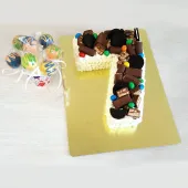 Торт-цифра с шоколадками