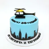 Торт "Вертолет над городом"