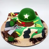 Торт "Каска солдата и гранаты"