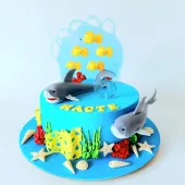 Торт с акулами