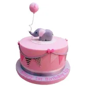 Детский торт "Розовый слоник"