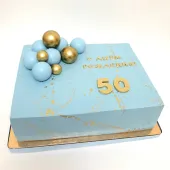 Торт на 50 лет с шоколадными шарами