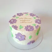 Торт "Фиолетовые цветы"