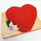 Торт "Сердце и цветок"