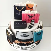 Торт "Модные бренды" с подарками