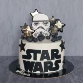Торт "Star Wars" черно-белый