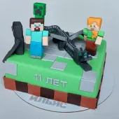 Торт "Майнкрафт" с драконом
