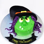 Торт на Хэллоуин в виде ведьмы