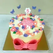 Детский торт с цветочками