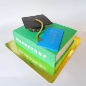Торт учебник с шапочкой выпусника