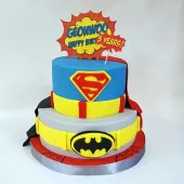 Детский торт "Бэтмен против Супермена"
