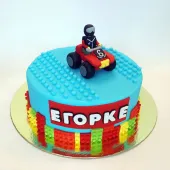 Детский торт "Лего с квадрациклом"