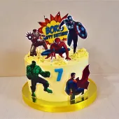 Торт "Супергерои" с фотопечатью