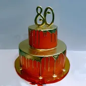 Торт "Золотой на 80 лет"