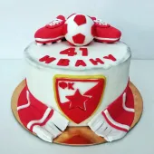 Торт футбольному фанату "Црвена Звезда"
