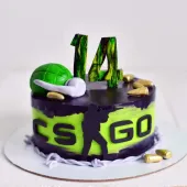 Торт "Counter-Strike" зеленый