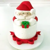 Торт "Дед мороз с подарочком"