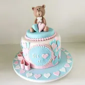 Торт "Медвежонок с сердечками"