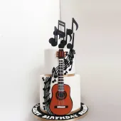 Торт "Ноты и гитара"