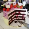 Акварельный торт с цветами и ягодами (заказ_2662_1)